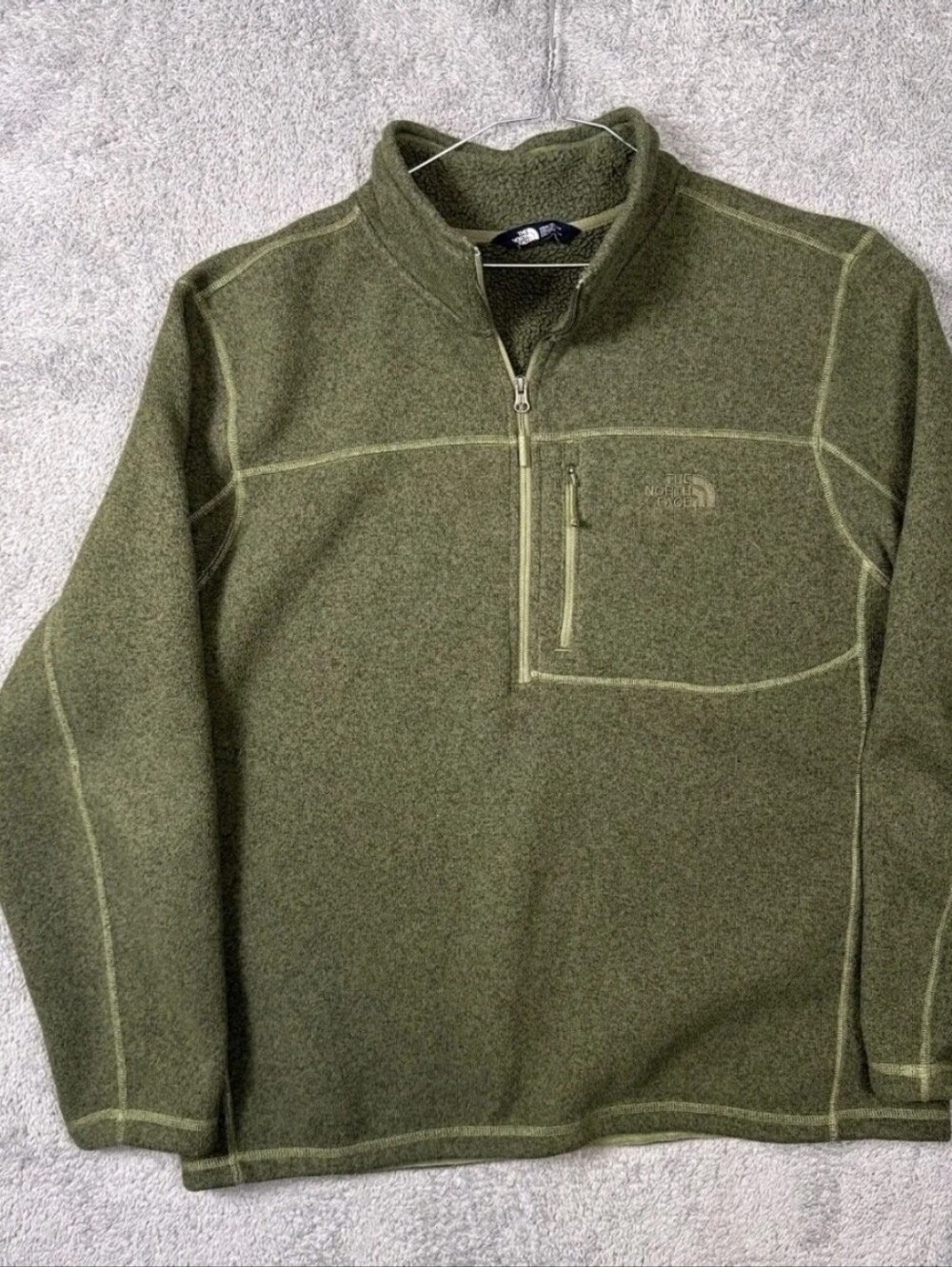 The North Face Gordon Lyons  Green Half-Zip Fleece Pullover
